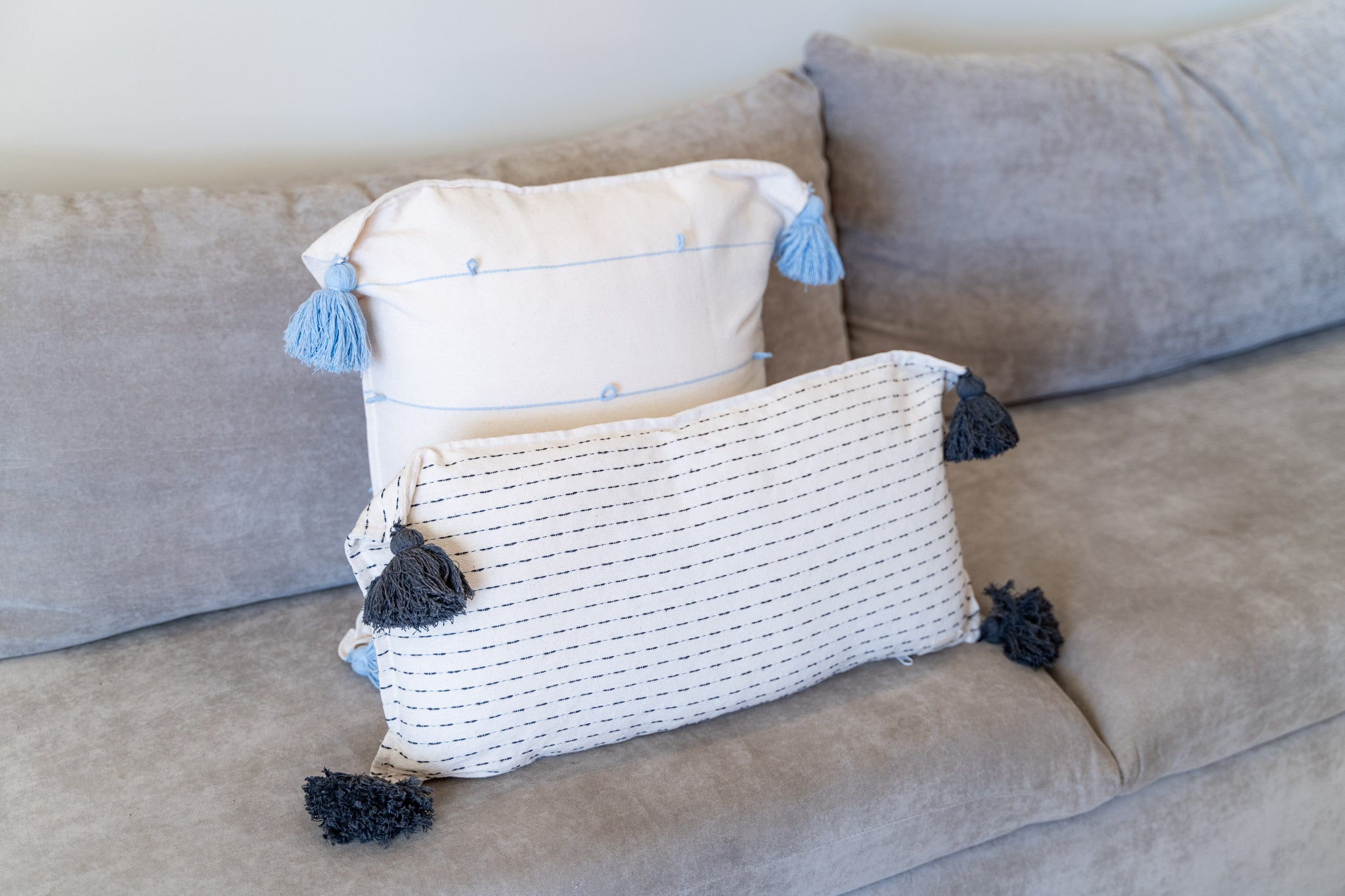 Grey Rays Throw Pillows