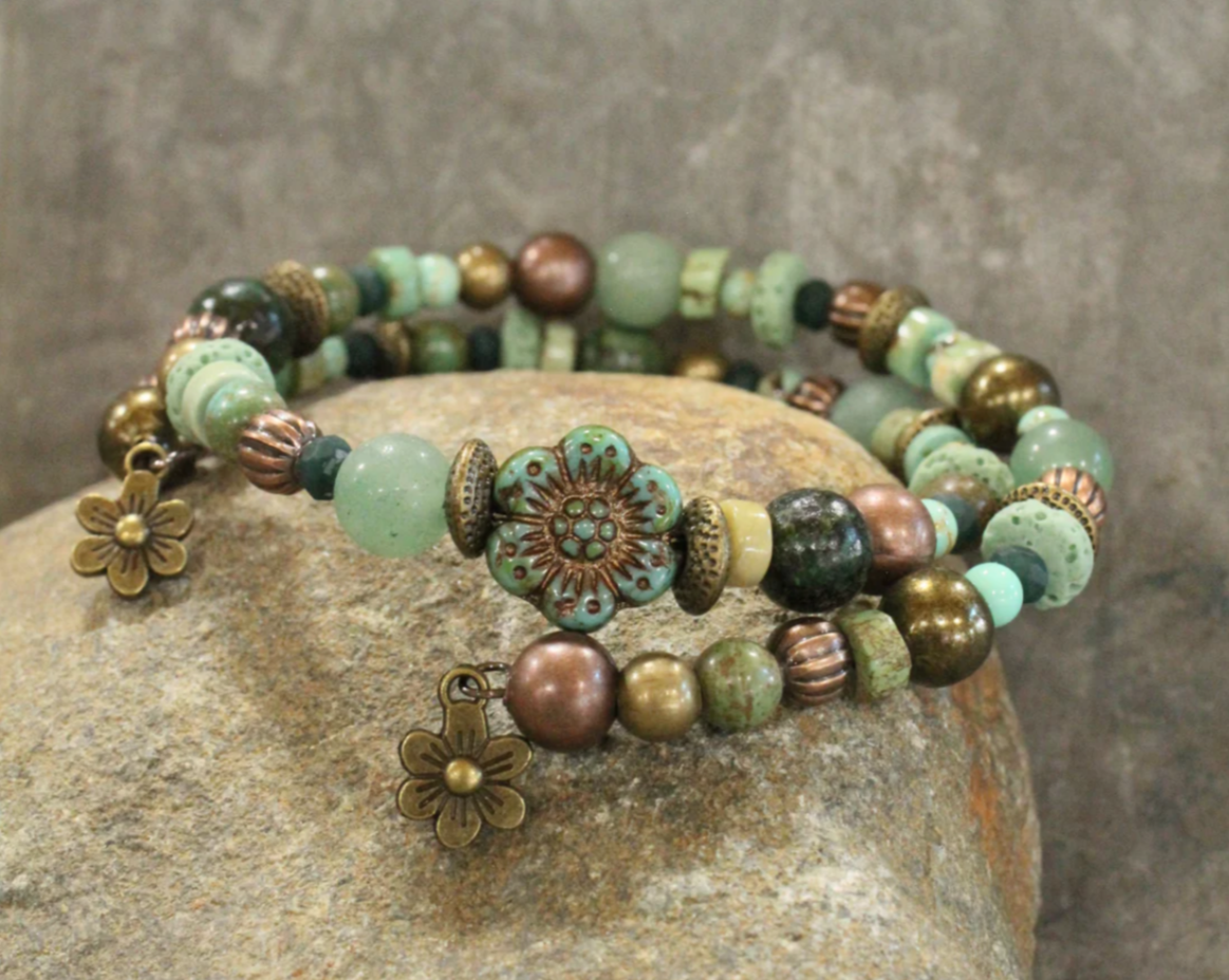 Czech Glass Wrap Bracelet