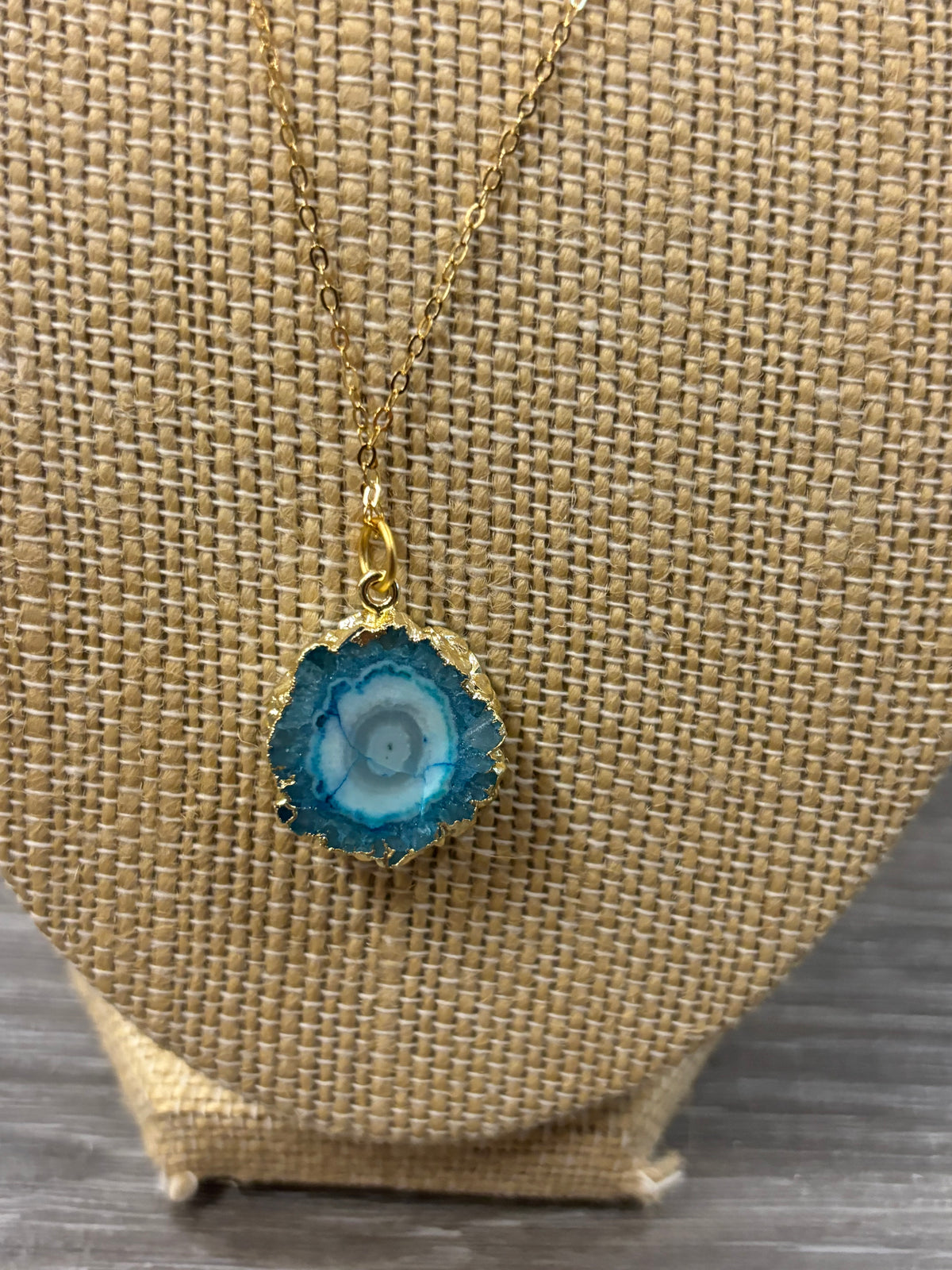 Aqua Blue Quartz Necklace