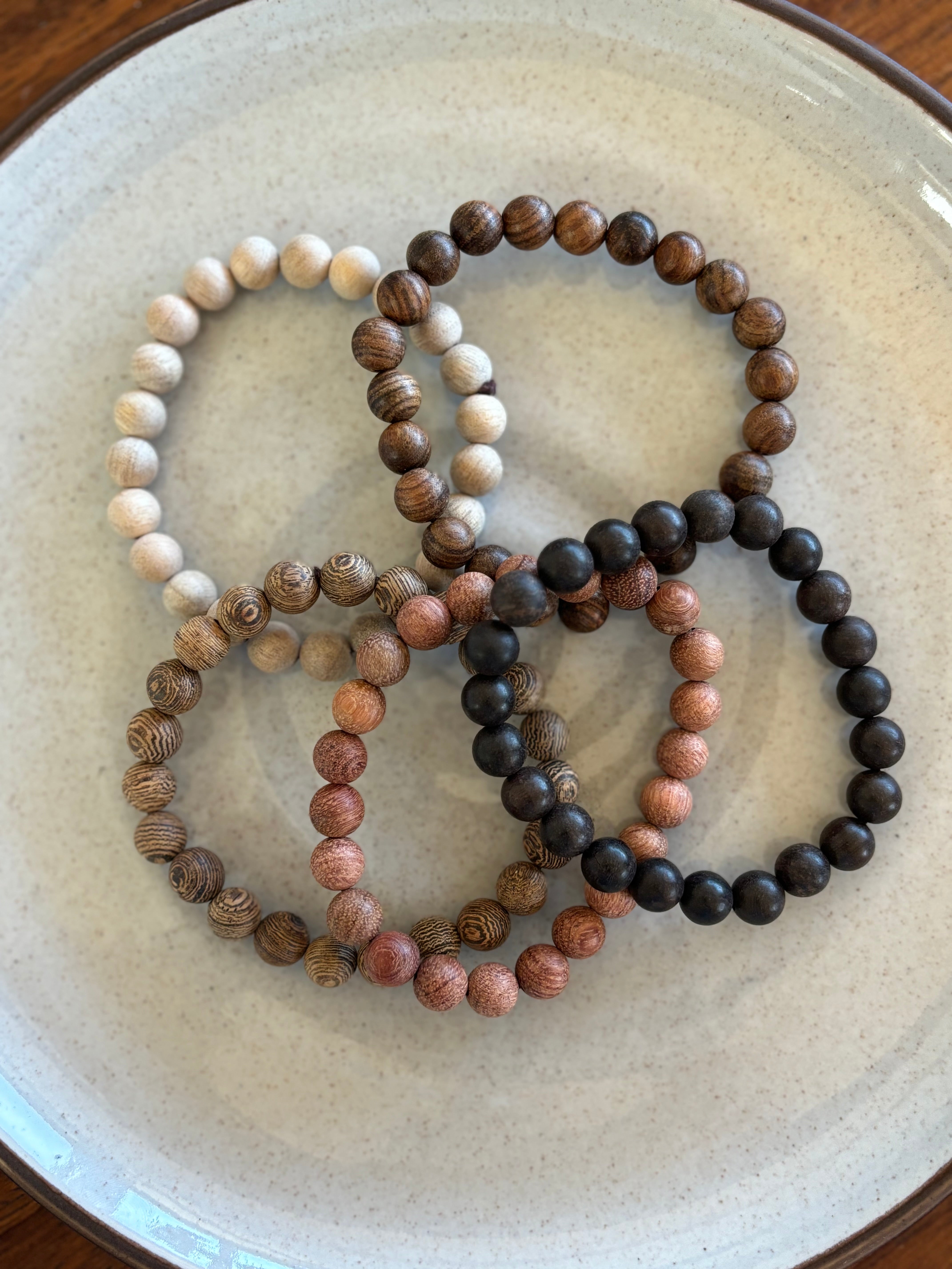 Coconut Matte Wood Bracelet for Layering