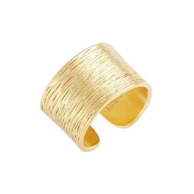 Gold Brushed Band Ring