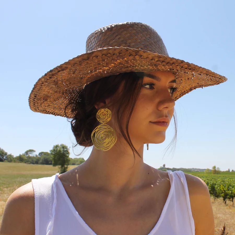 Gold Rose Cut-out Earrings