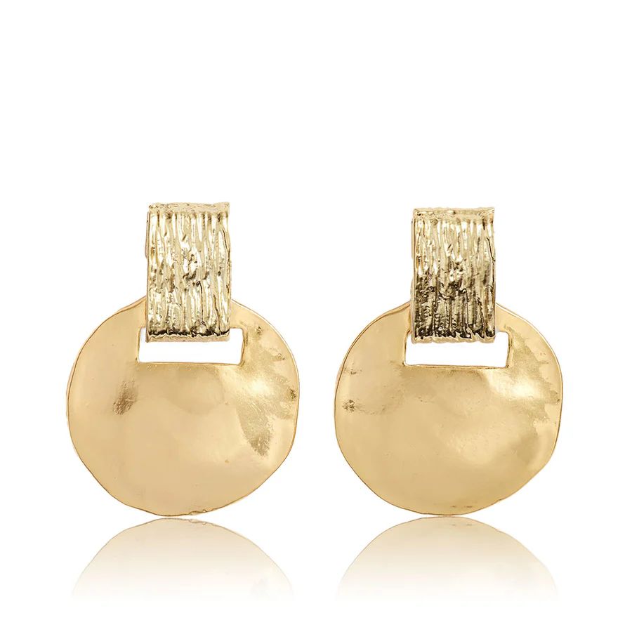 Gold Short Drop Earrings