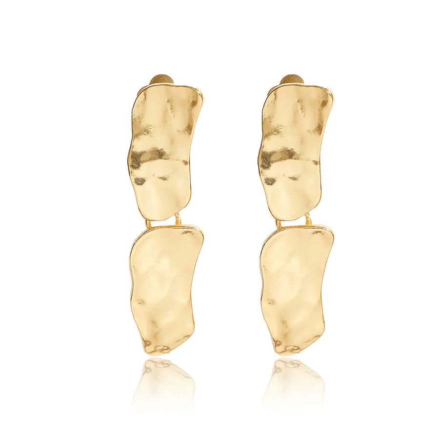 Gold Cobblestone Earrings