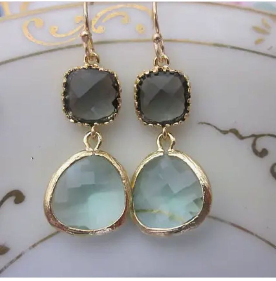 Gold Prasiolite Earrings