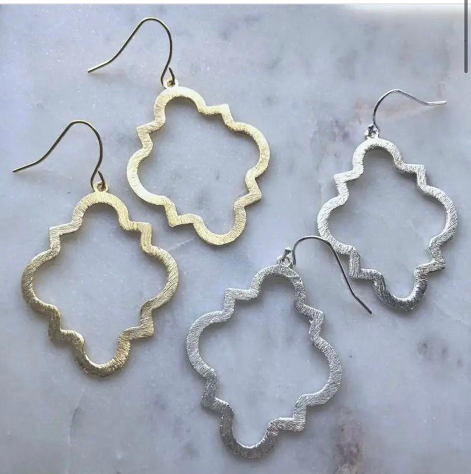 Gold Quatrefoil Earrings