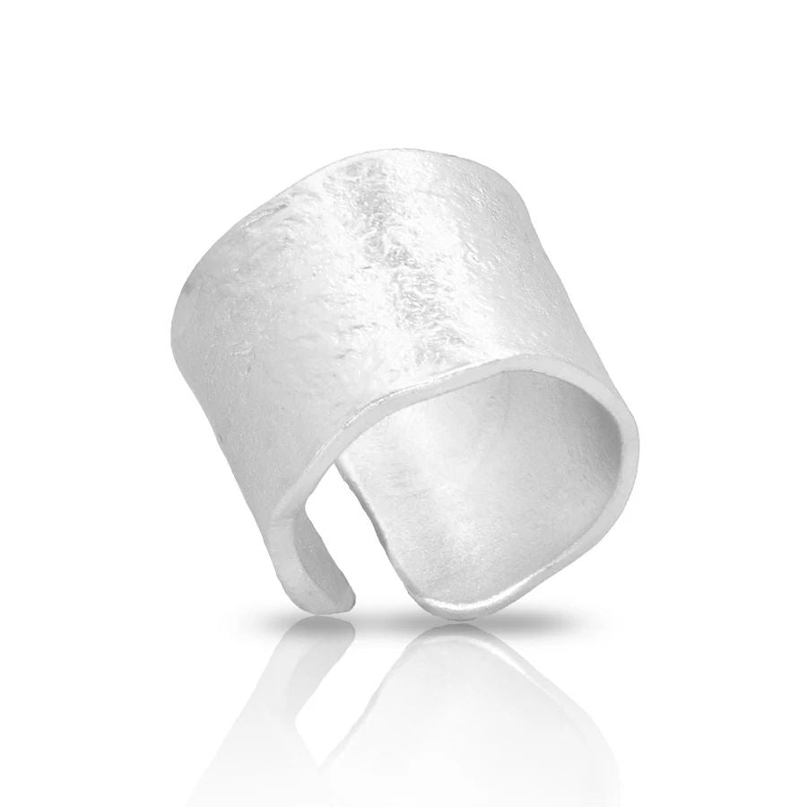 Silver Polished Cigar Band Ring