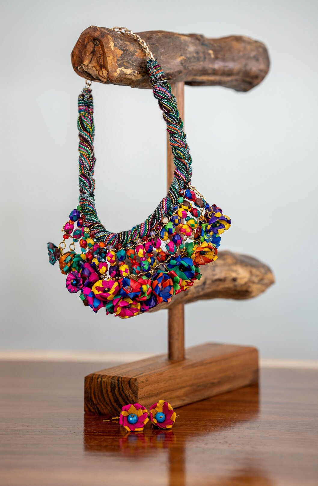 Rings of flowers Necklace and Earrings