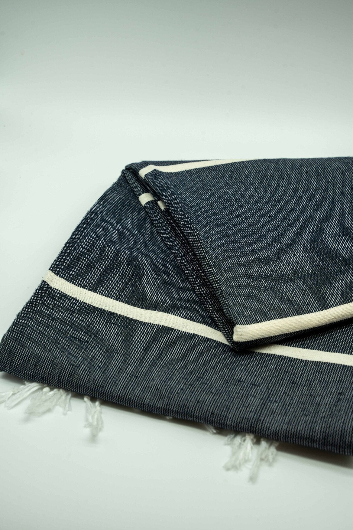 Navy Block with Cream Pool Towel