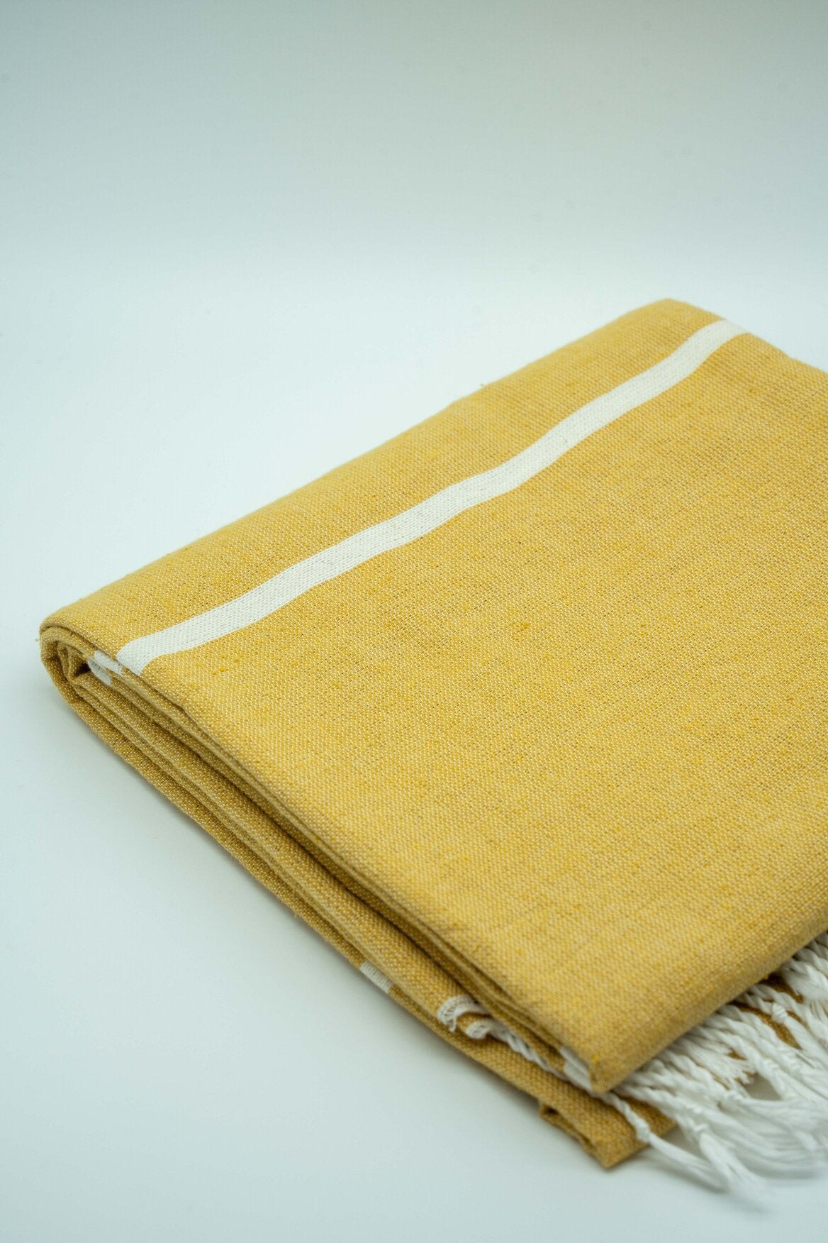 Mustard yellow with cream Pool Towel