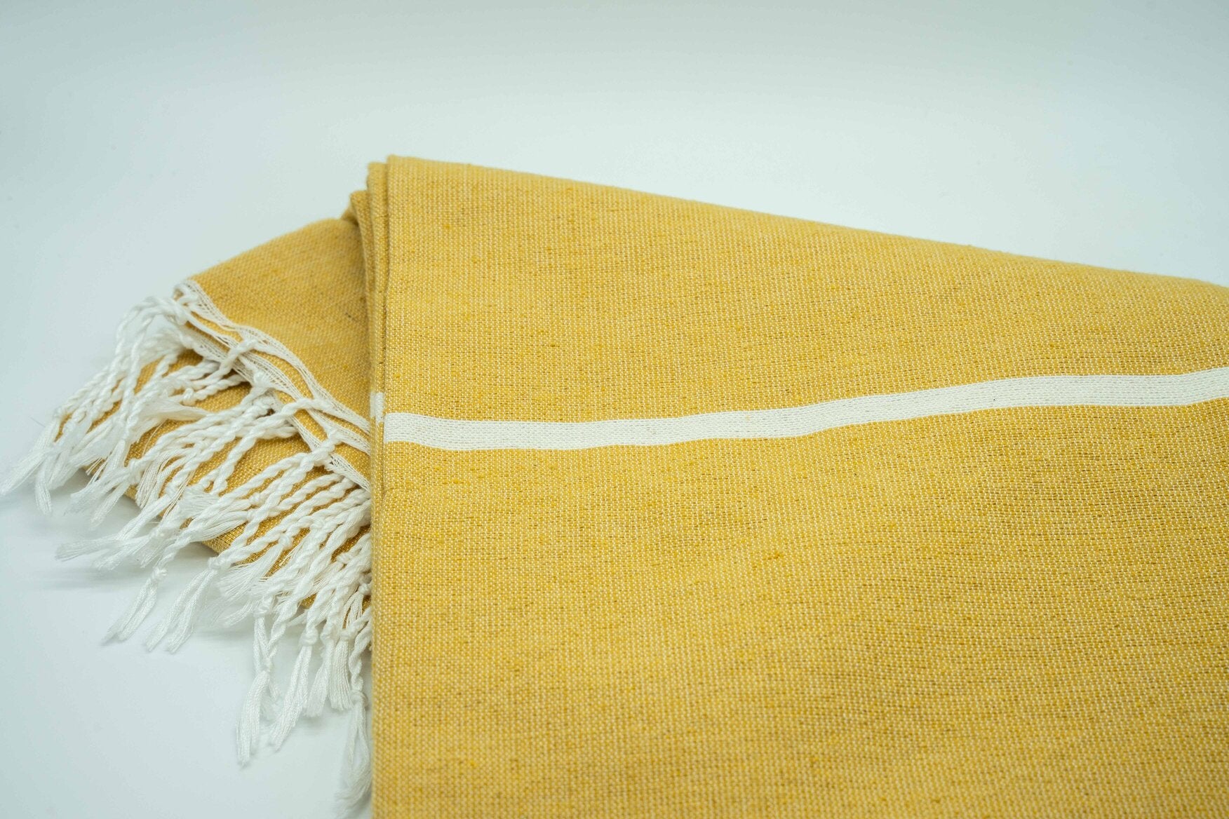 Mustard yellow with cream Pool Towel