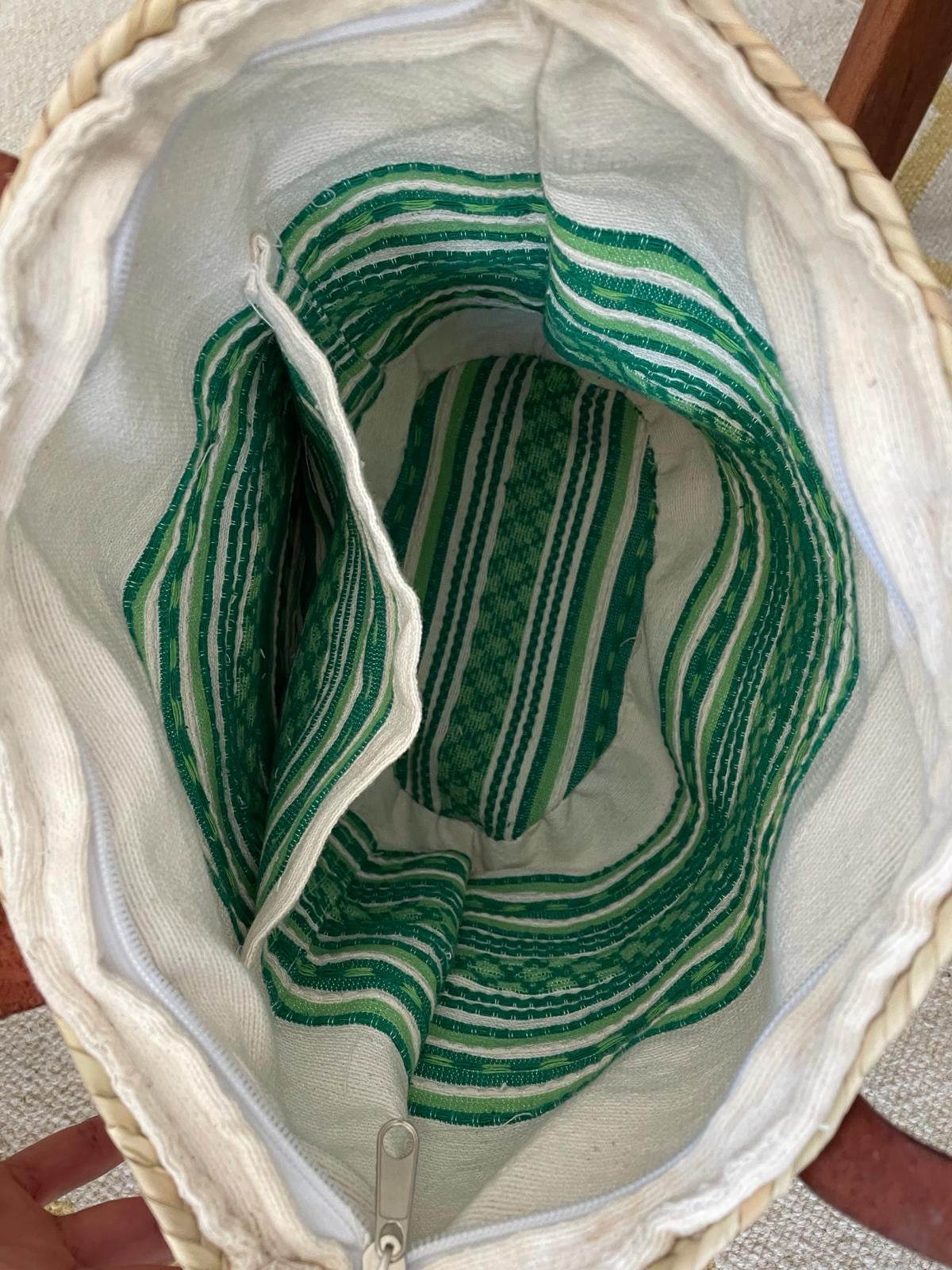 Custom Palm Purse with 2 Tone Green print lining